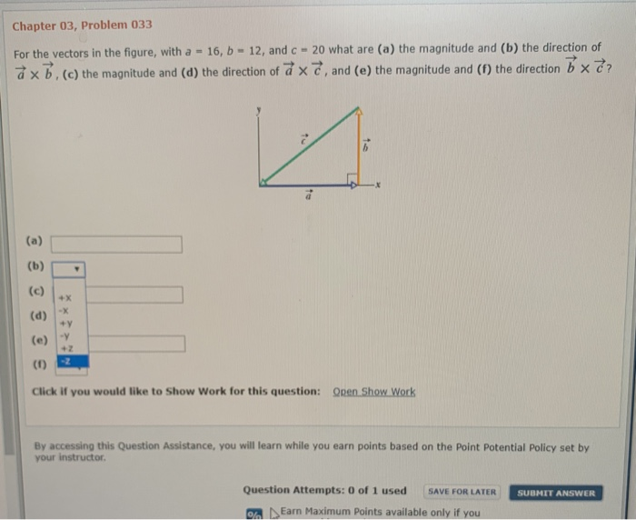 Solved Chapter 03 Problem 033 For The Vectors In The Fig Chegg Com