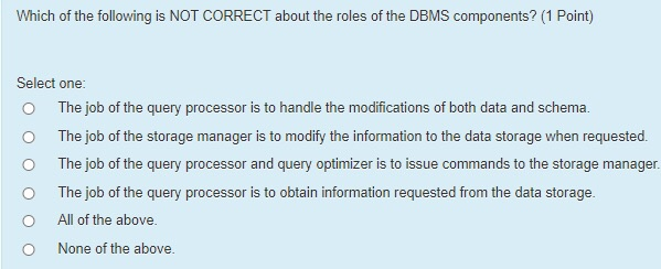 Solved Which Of The Following Is Not Correct About The Ro Chegg Com
