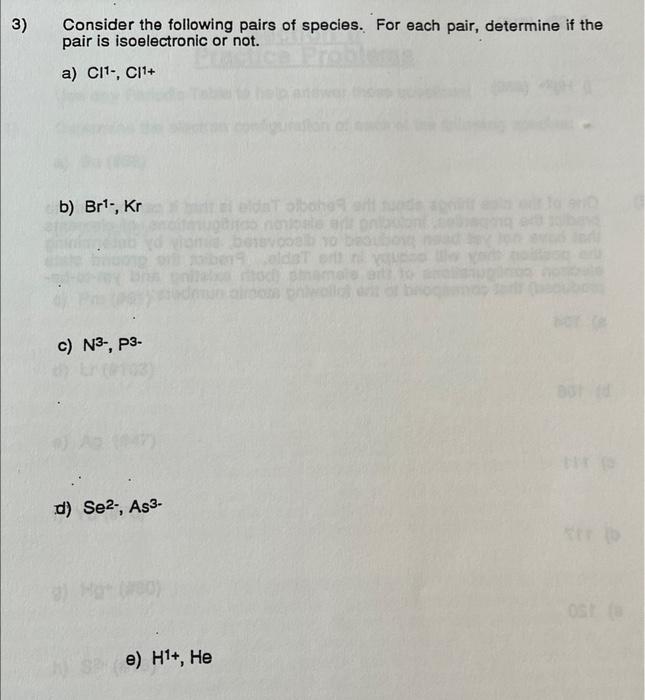 Solved 1). Determine the electron configuration of each of | Chegg.com