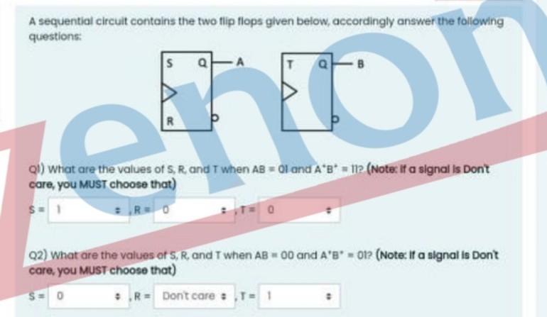 Solved A Sequential Circuit Contains The Two Flip Flops | Chegg.com