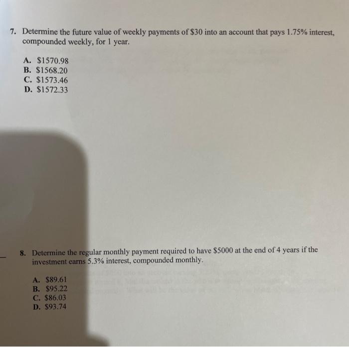 Solved How do I complete these problems on financial | Chegg.com