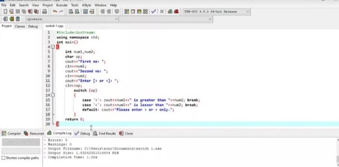 Solved Write a C++ program using Switch statements that | Chegg.com
