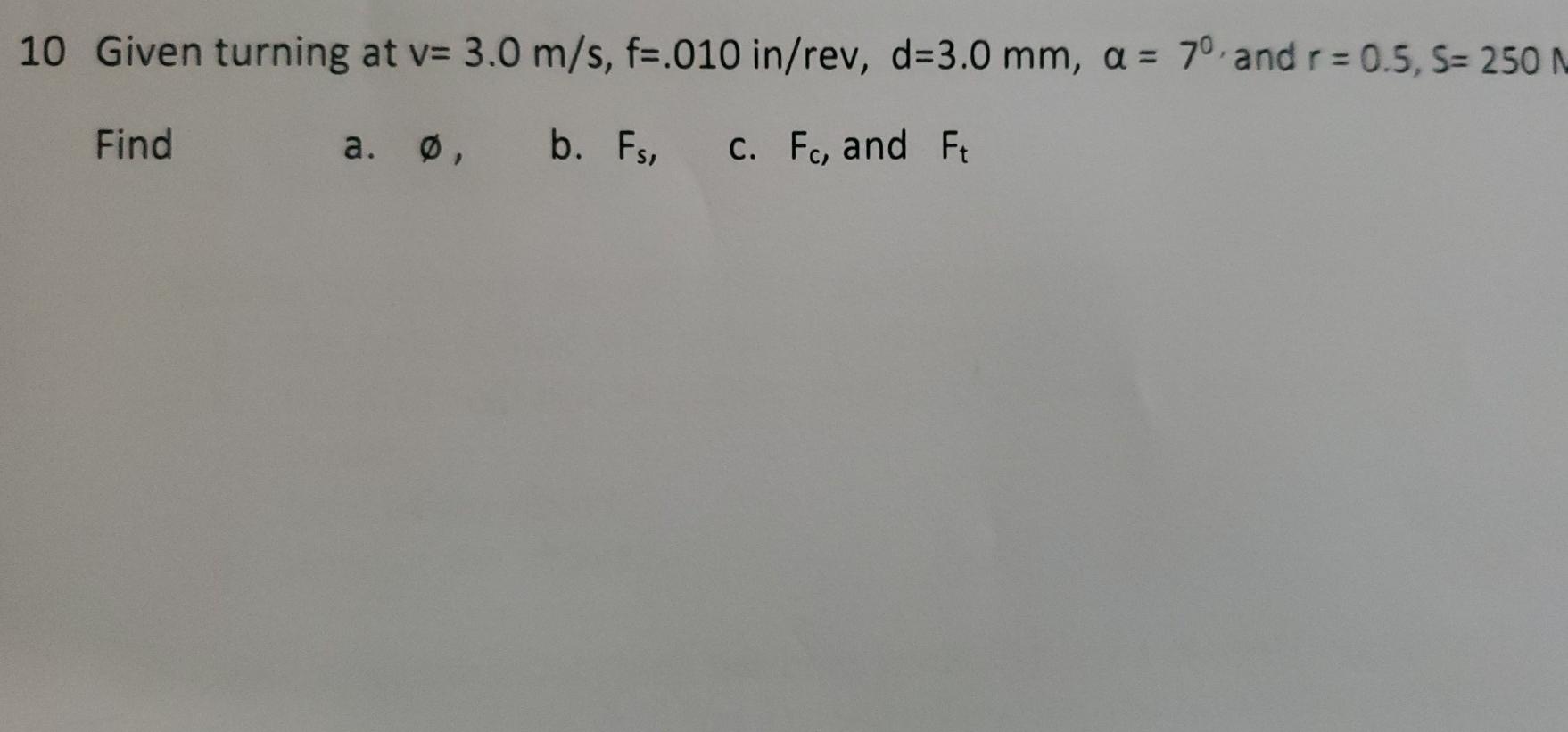 10 Given Turning At V 3 0 M S F 010 In Rev D 3 Chegg Com