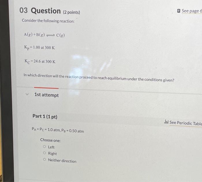 Solved See page 6 03 Question (2 points) Consider the | Chegg.com