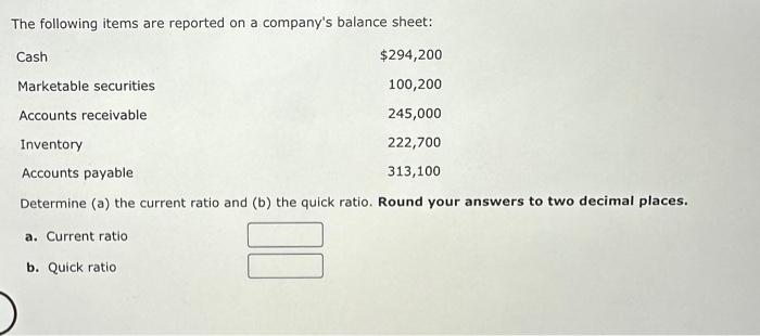 Solved The Following Items Are Reported On A Company's | Chegg.com