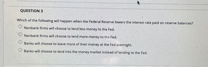 Solved Which of the following will happen when the Federal | Chegg.com