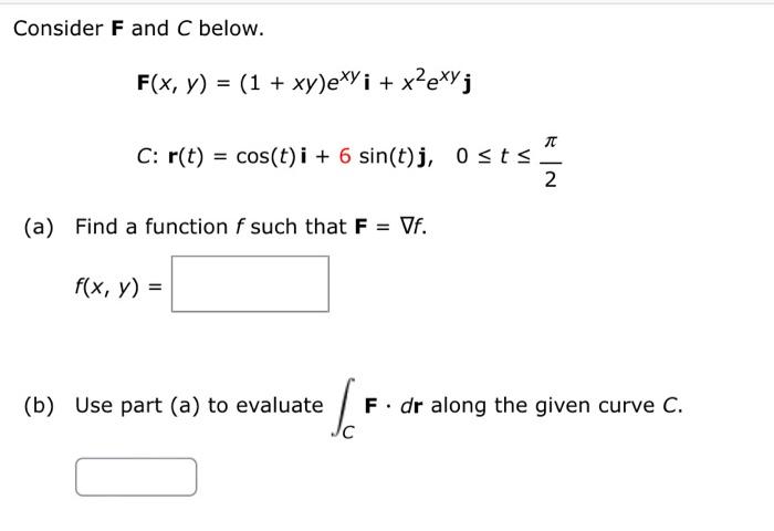 Solved Consider F And C Below