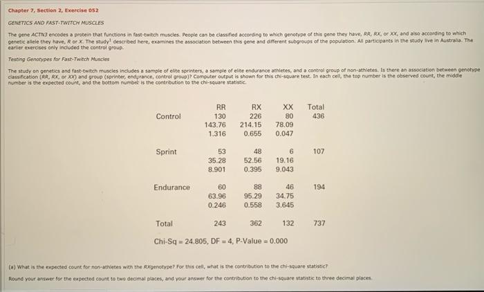 Solved Chapter 7, Section 2, Exercise 02 GENETICS AND | Chegg.com