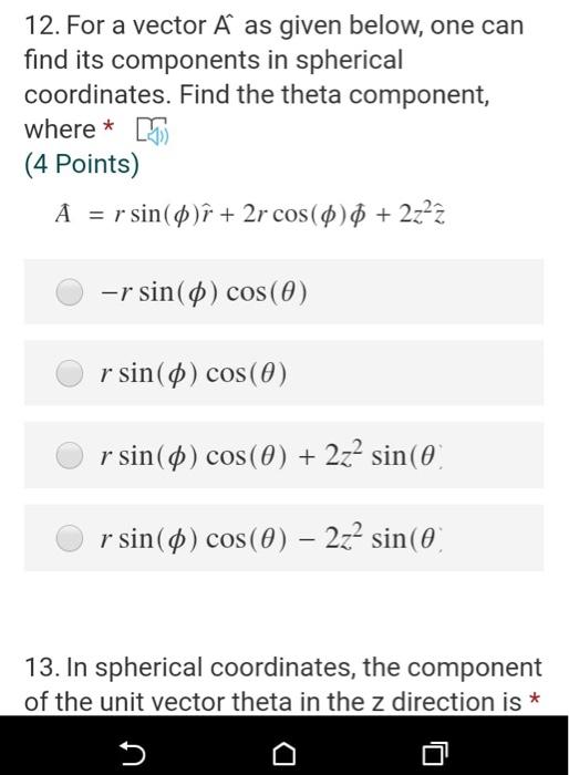 Solved 11 For A Vector Field E As Given Below Find The Chegg Com
