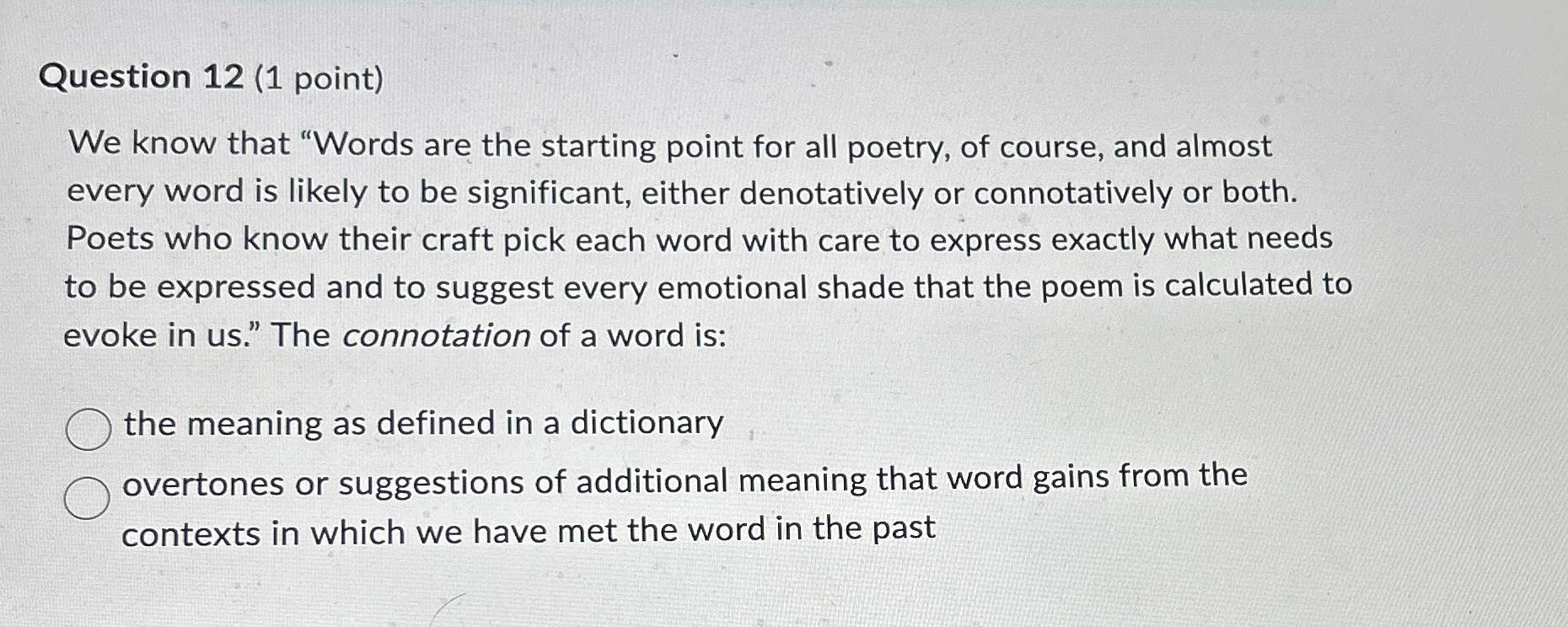 Solved Question 12 (1 ﻿point)We know that 