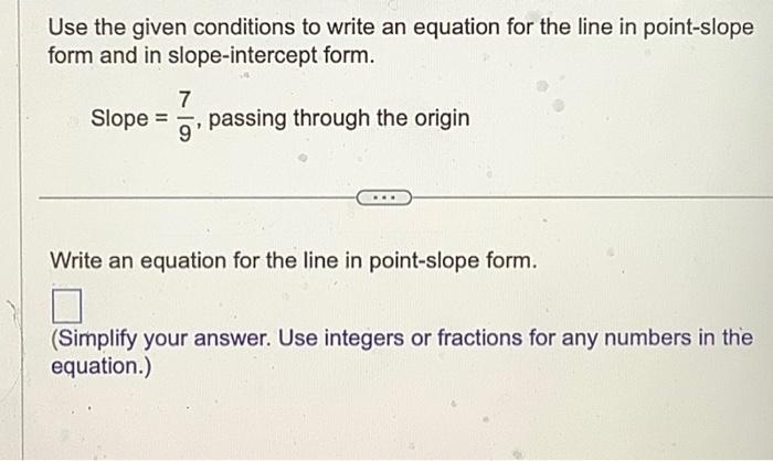 Solved Use the given conditions to write an equation for the | Chegg.com