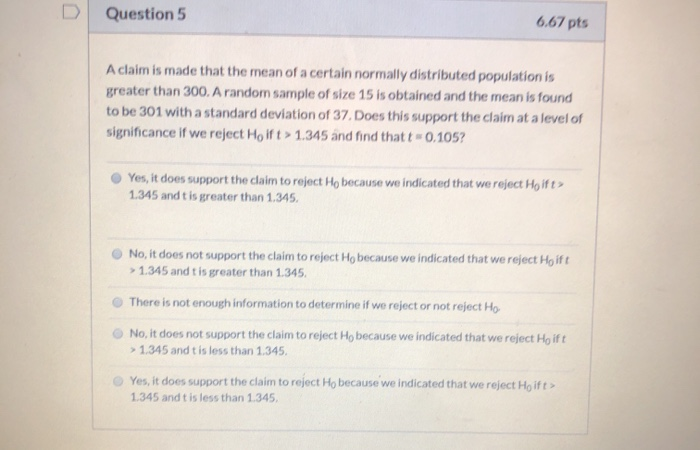 Solved Question Pts What Is The Correct Order To Chegg Com