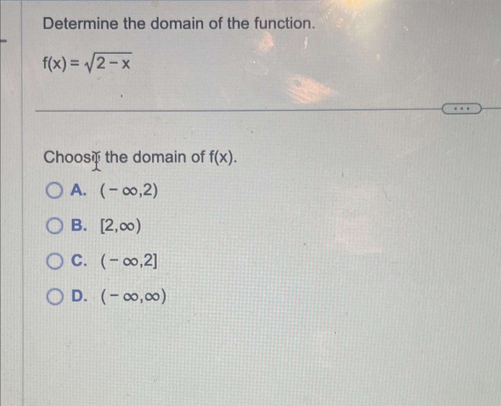 what is the domain of the function f(x) = x^2