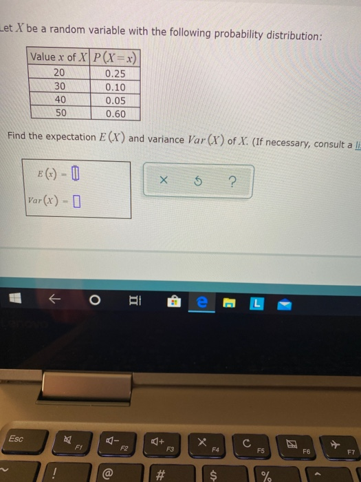 Solved Let X be a random variable with the following | Chegg.com