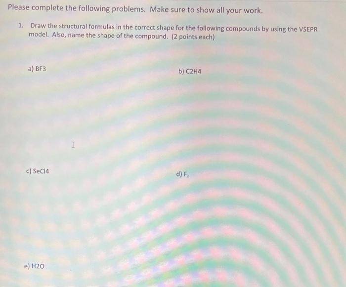 Solved Please complete the following problems. Make sure to | Chegg.com