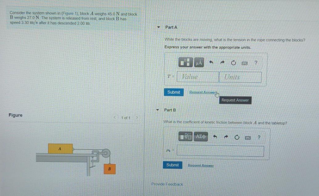 Solved Consider the system shown in (Figure 1), block A | Chegg.com