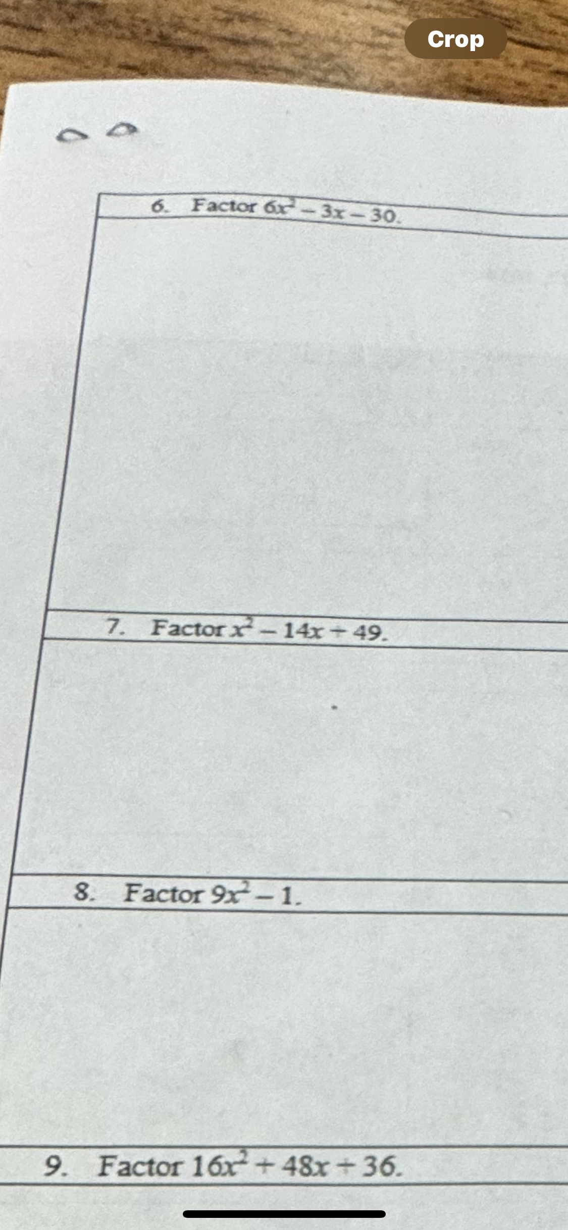 solved-grop6-factor-6x2-3x-307-factor-x2-14x-49-8-chegg