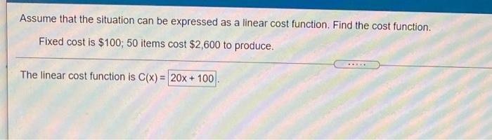 Solved Assume that the situation can be expressed as a | Chegg.com
