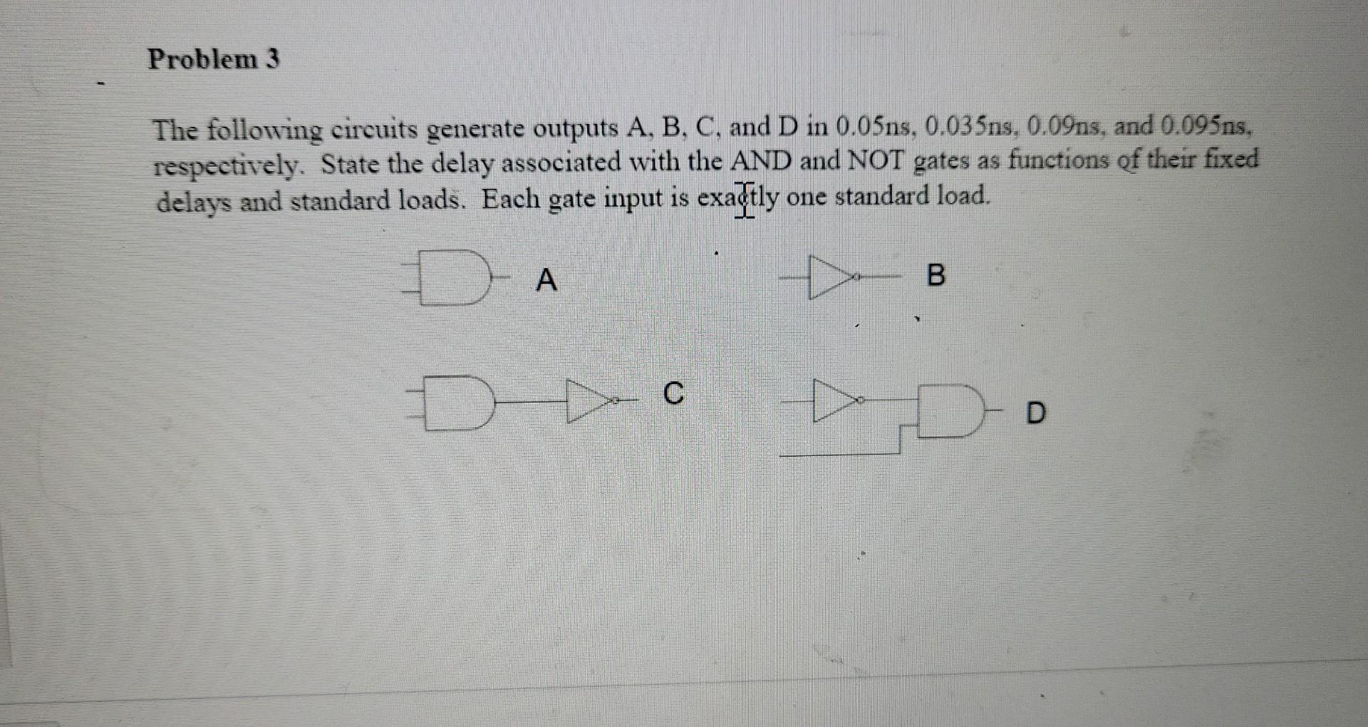 Solved The Following Circuits Generate Outputs A,B,C, And D | Chegg.com