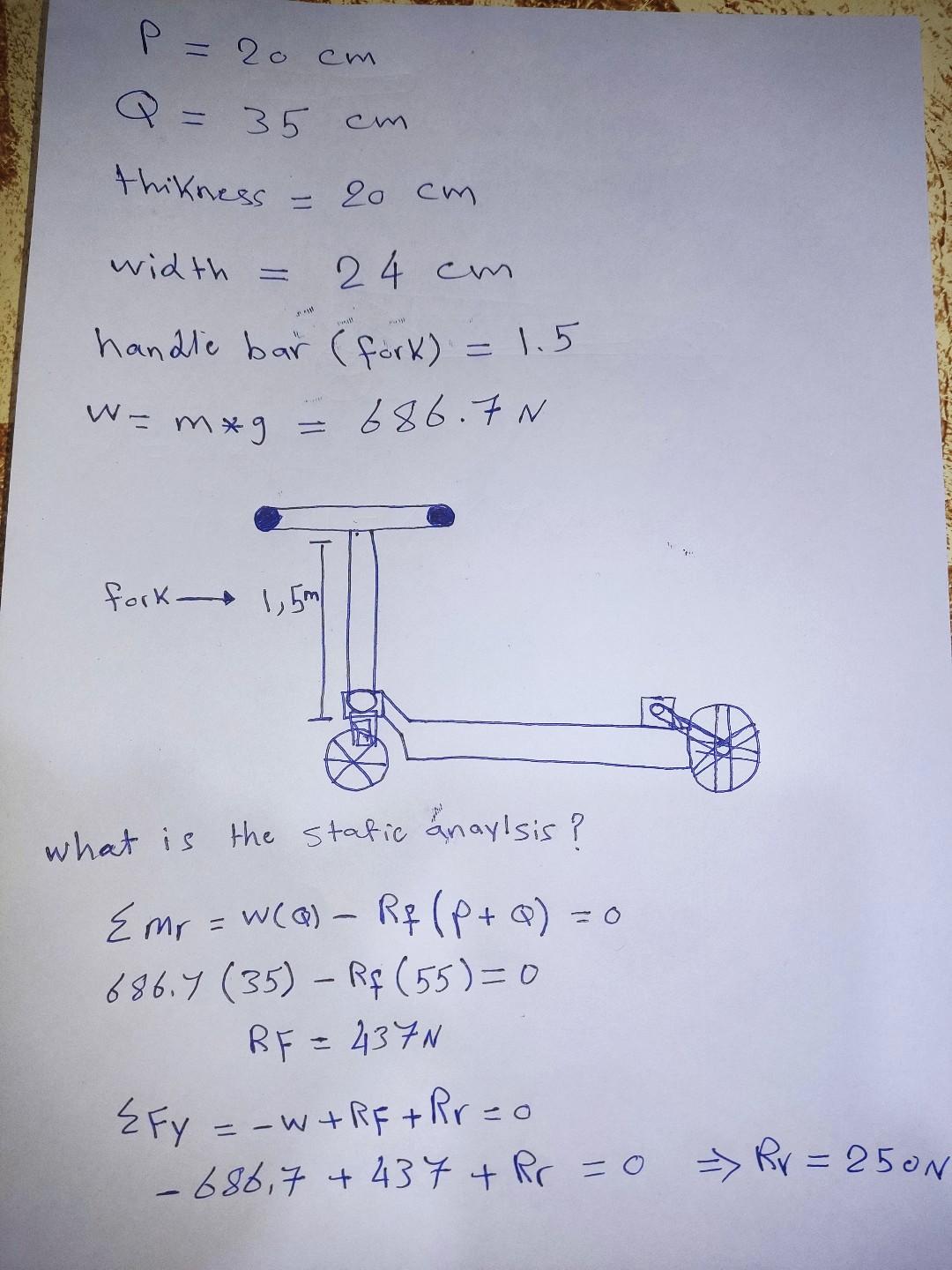 Solved I need to analyze static forces or explain the | Chegg.com