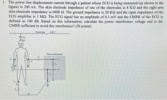 Solved Calculate The Power Interference Voltage. Is The CMRR | Chegg.com