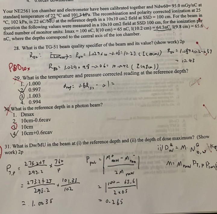 Solved Your NE2561 ion chamber and electrometer have been | Chegg.com
