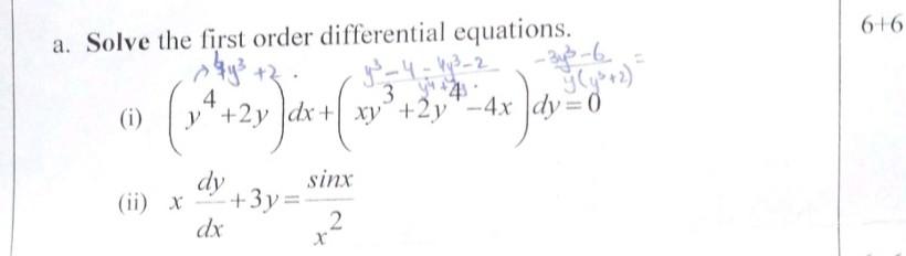 Solved a. Solve the first order differential equations. olve | Chegg.com