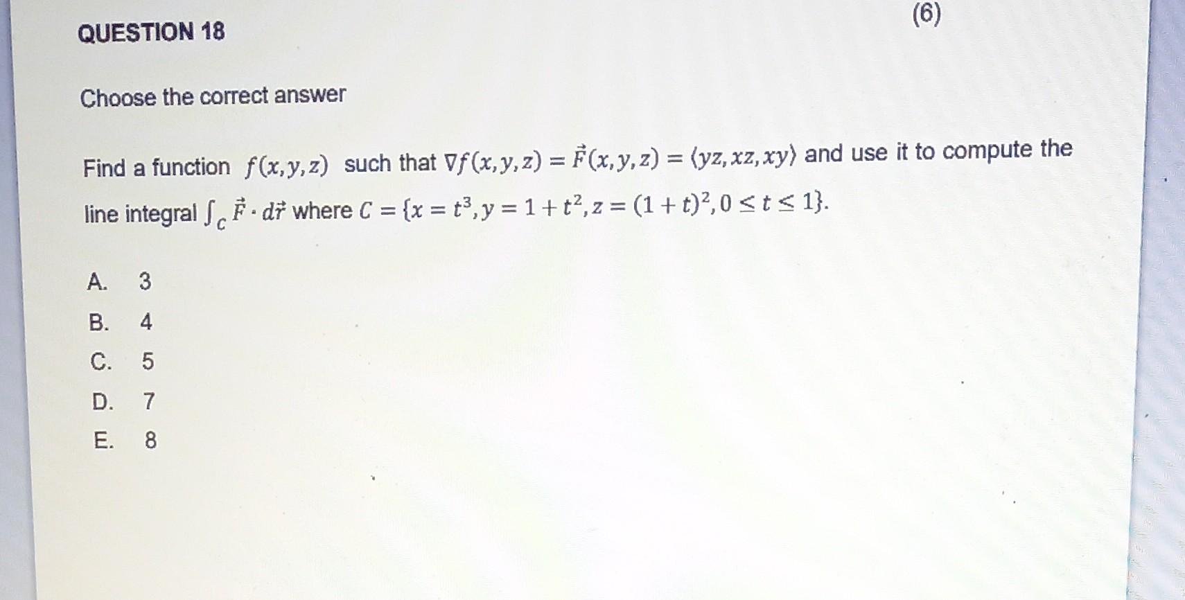 Solved Choose The Correct Answer Find A Function F(x,y,z) | Chegg.com