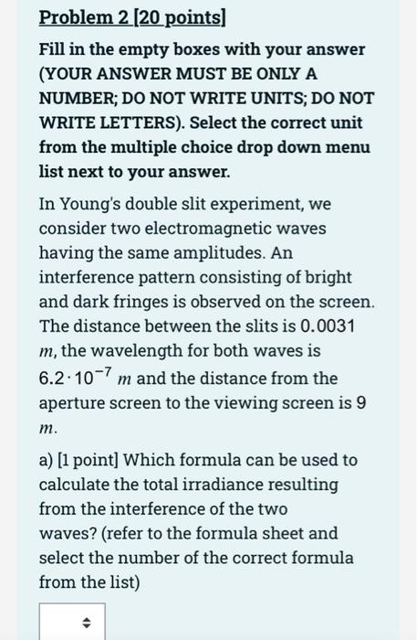 Solved Problem 2 [20 points] Fill in the empty boxes with | Chegg.com