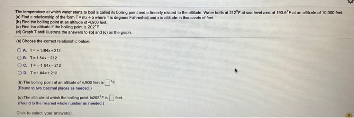 Test Your Knowledge: Boiling Point of Water Above Sea Level