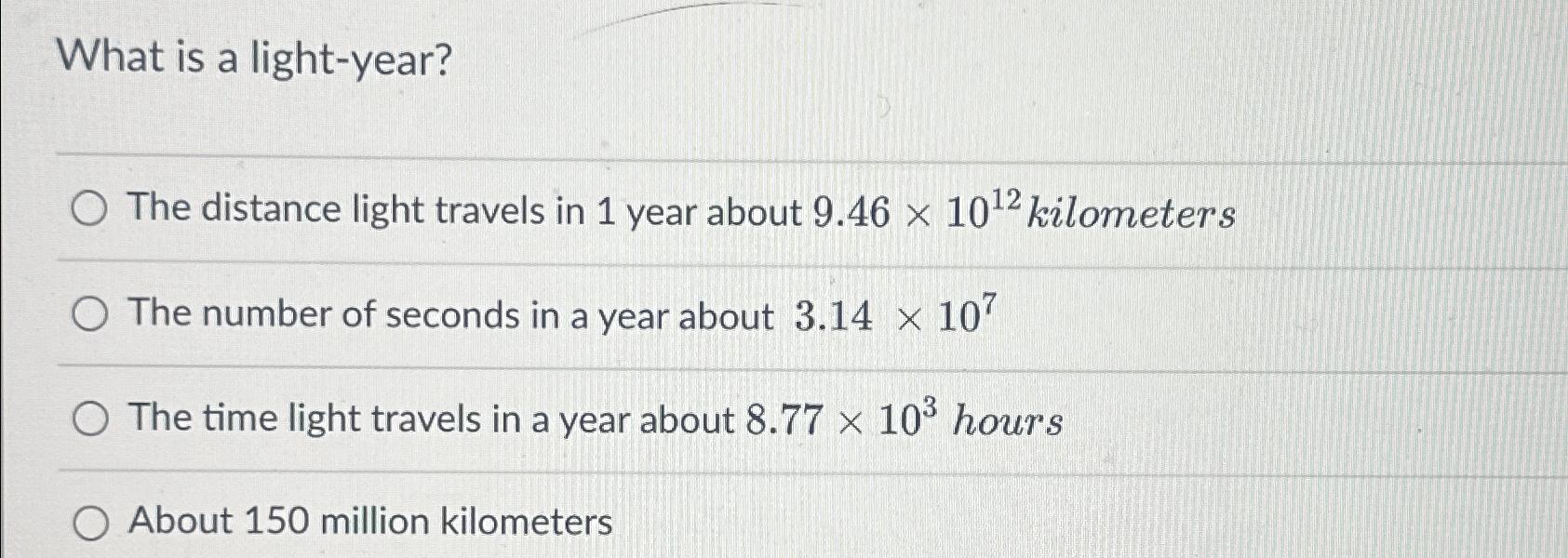 how far is one light year in kilometers