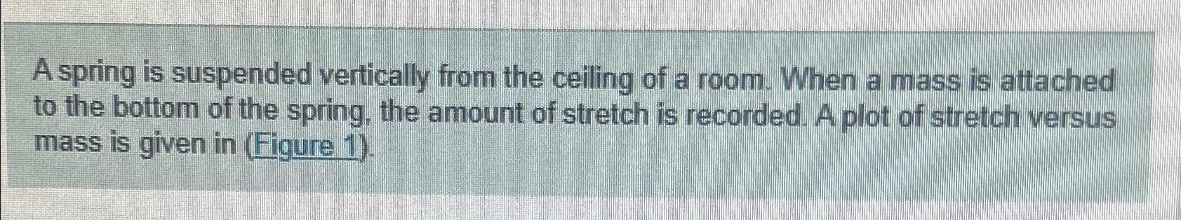 Solved A spring is suspended vertically from the ceiling of | Chegg.com