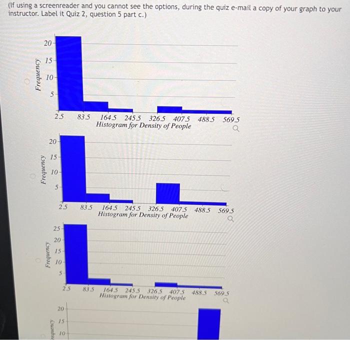 (If using a screenreader and you cannot see the options, during the quiz e-mail a copy of your graph to your instructor. Labe