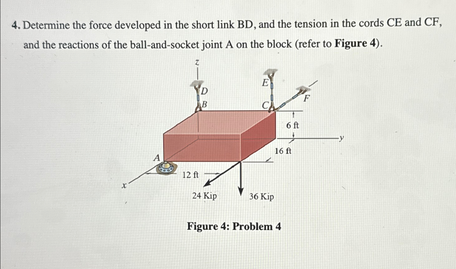 Solved Determine the force developed in the short link BD, | Chegg.com