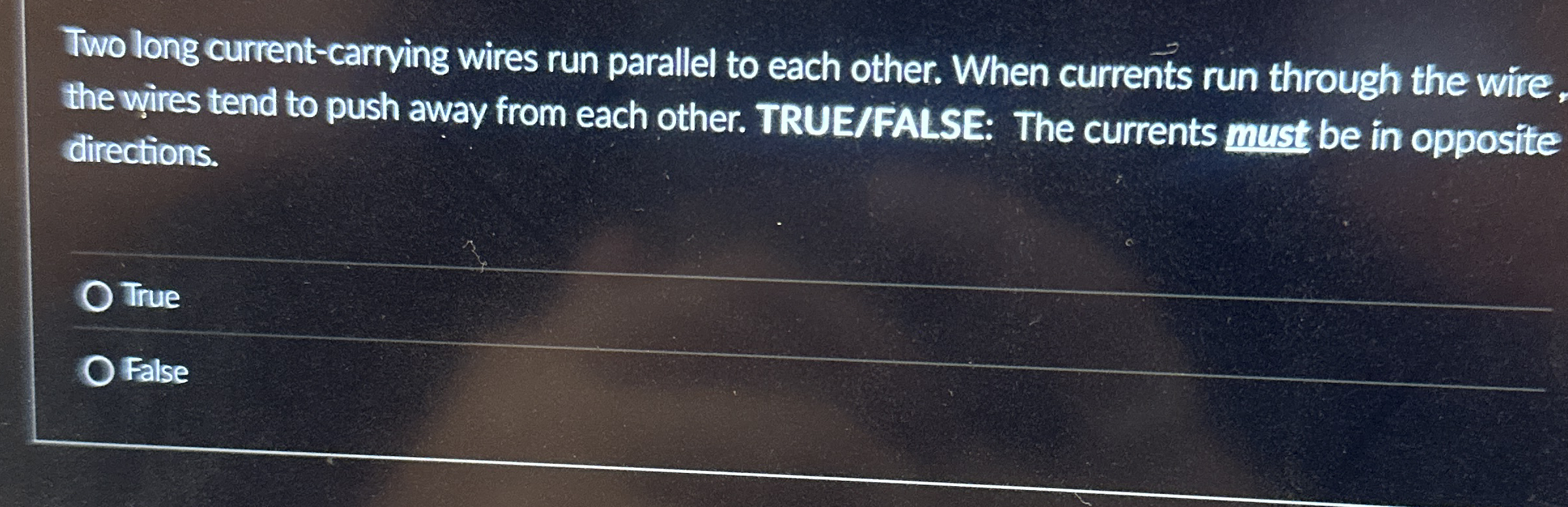 Solved Two long currentcarrying wires run parallel to each