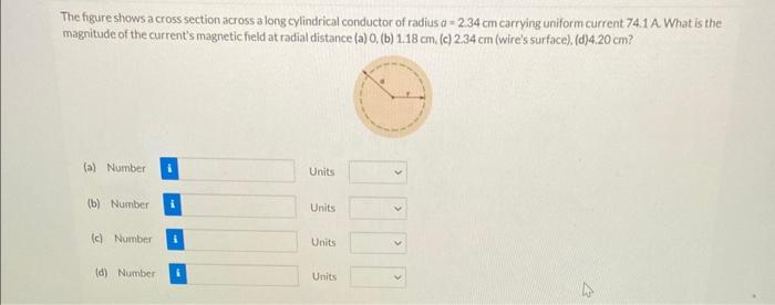 Solved The figure shows a cross section across a long | Chegg.com