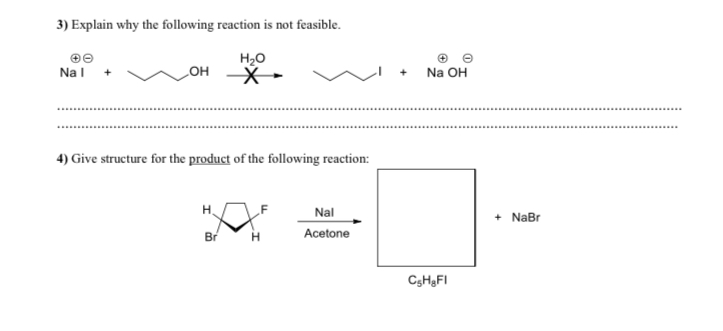 Solved Explain why the following reaction is not | Chegg.com