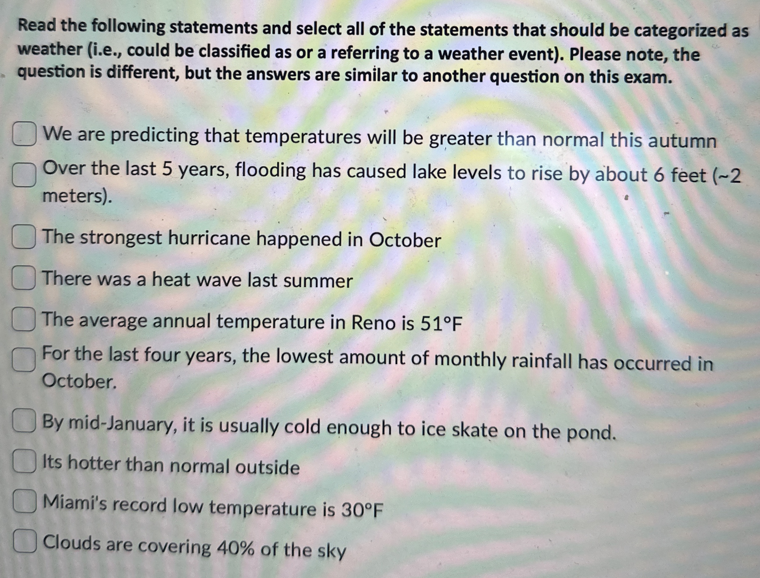 Solved Read the following statements and select all of the | Chegg.com