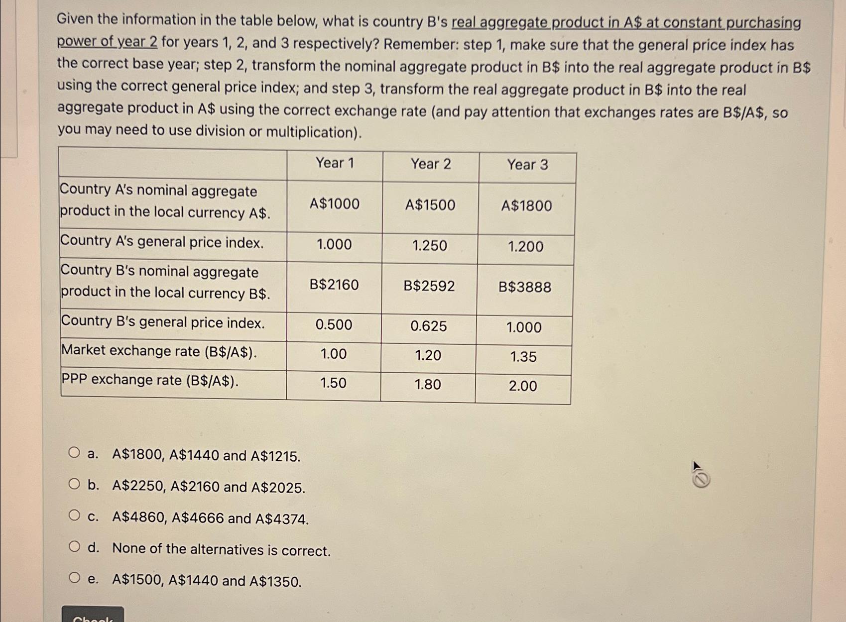 Solved Given The Information In The Table Below, What Is | Chegg.com