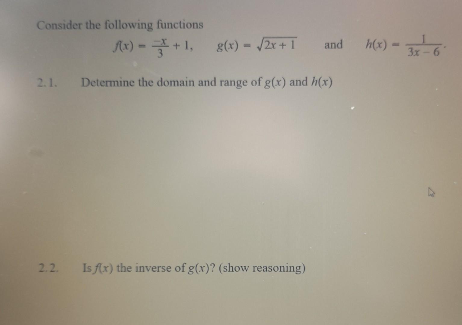 solved-consider-the-following-functions-f-x-3-x-1-g-x-2x-1-chegg