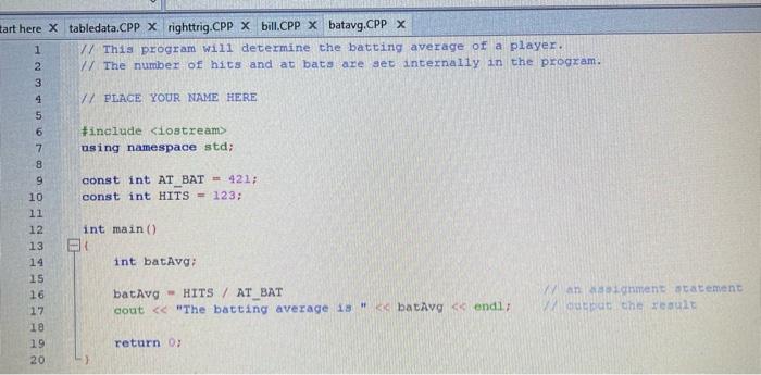 Solved × tabledata.CPP × righttrig.CPP × bill.CPP × | Chegg.com
