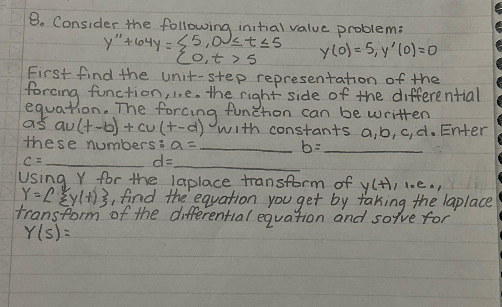 Solved Consider the following initial value problem:First | Chegg.com