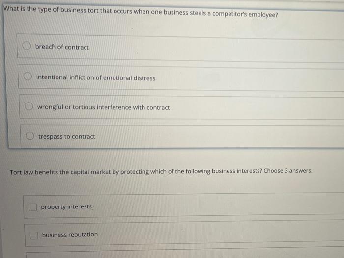 what-is-the-type-of-business-tort-that-occurs-when-chegg