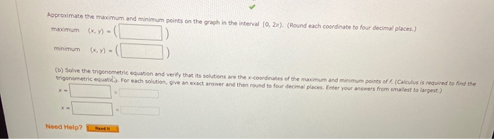 Solved Consider the following. Function f(x) = 4 sin(x) + 4 | Chegg.com