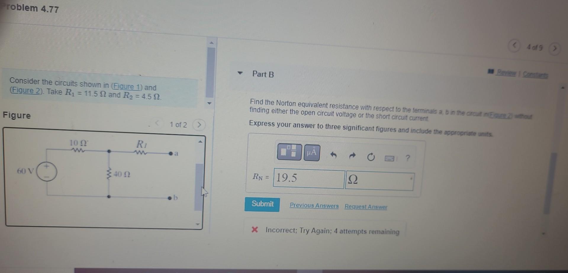 Solved Part B Consider the circuits shown in (Figure 1 ) and | Chegg.com