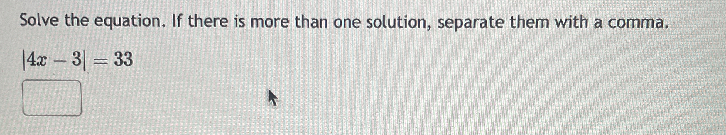 Solved Solve the equation. If there is more than one | Chegg.com