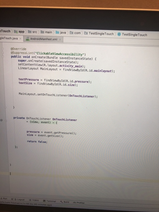Solved this is a mobile application in android studio. the 