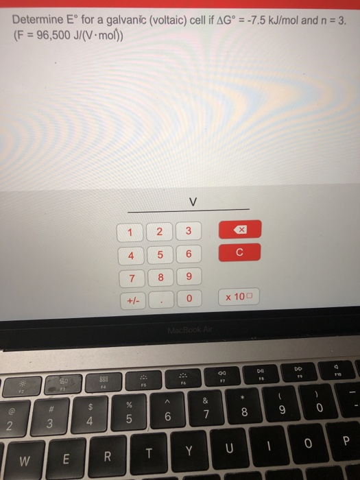 Determine Eº For A Galvanic Voltaic Cell If Ag Chegg Com