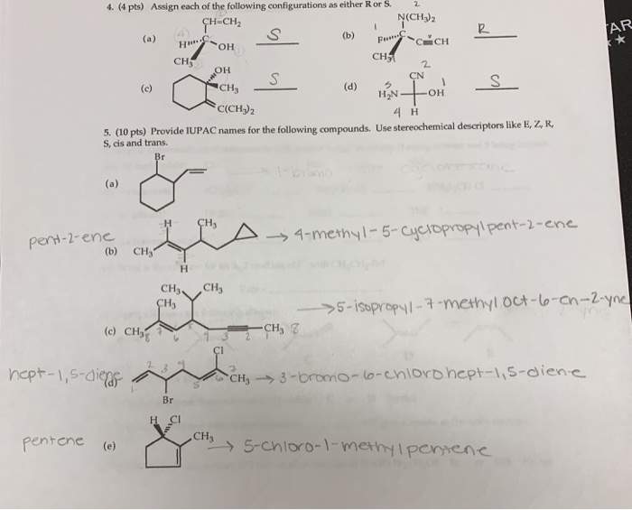 Solved 2 4 4 Pts Assign Each Of The Following Configu Chegg Com