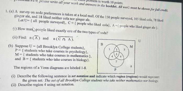 Solved please write all your work and answers in the | Chegg.com